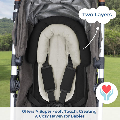 COOLBEBE Set Upgraded Babybody Support & Strap Covers for Newborn Infant Toddler - Extra Soft Breathable Car Seat