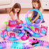 3 4 5 6 Kids,177 360Rotating 3-5 Tracks Car Toys for Year Old Girls PCS Track Flexible Car for Girls Toddler Flex Track