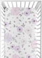 Sweet Jojo Designs Fitted Baby Crib Sheets (Purple/Grey Boho Floral) for Girls,