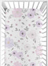 Sweet Jojo Designs Fitted Baby Crib Sheets (Purple/Grey Boho Floral) for Girls,