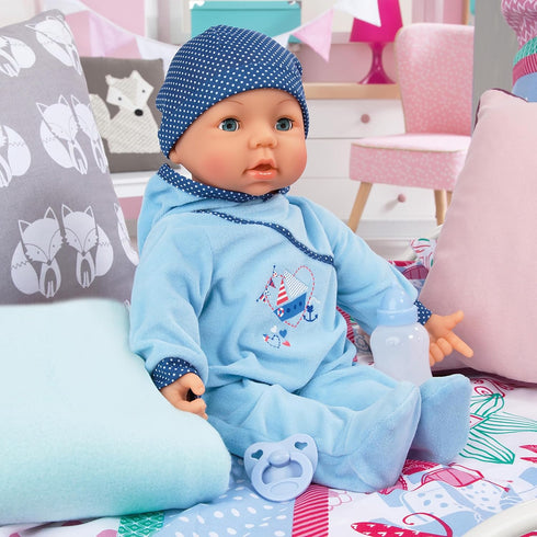 Bayer Design Hello Interactive Baby Doll - Boy Doll with Functions, 46 cm