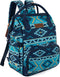 Wrangler Aztec Backpack Organized Daypack Travel Baby Bag with Stroller Strap and