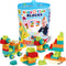 Soft Building Blocks STEM Montessori Toys, Large Construction Block Set with 42 Pieces and Storage for 12-18 Months