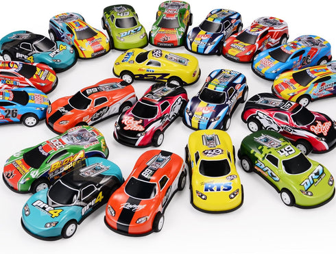 20 Pack 3.4 Inch Metal Pull Back Toy Cars for Boys Girls Toddlers 3-7 Years Old, Party Favors, Goodie Bag Stuffers