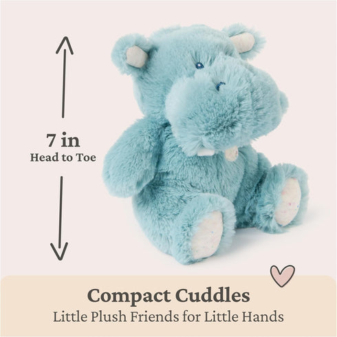 7 GUND Baby Oh So Snuggly Littles Hippo, Small Stuffed Animals, Hippo Stuffed Animal, Plush Toys for Infants
