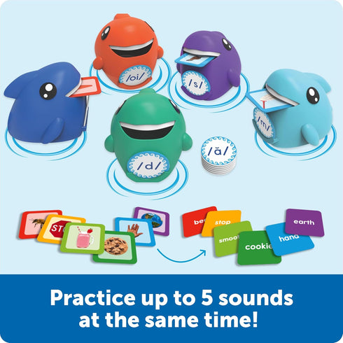 Learning Resources Say-a-Sound Sorting Sharks - Montessori Toys, Kindergarten Learning Activities, Phonemic Awareness