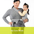 3in1 100% Baby Trend Caleo Newborn Carrier, Snuggle Grey Cotton, Machine Washable, Lumbar Support & Builtin Sun Hood