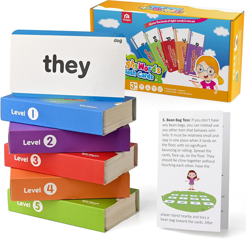 Coogam 520 Sight Words Learning Vocabulary Flash Cards, Dolch Fry High Frequency