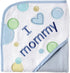 Luvable Friends Unisex Baby Hooded Towel, One Size, Blue Mom