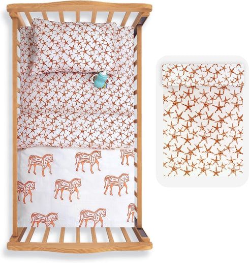 Trade Star Beautiful Baby Crib Bedding Set with 3 Yard Super Soft