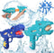unanscre 2 Pack Dinosaur Water Blaster Soaker Gun - Dino Pump Action Squirt Gun for Kids, Long-Range Shooting Water Toys