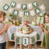 1st DCJHFJ Wild One High Chair Banner Felt Green Happy Birthday Banner Pre-Strung Birthday Party Decorations