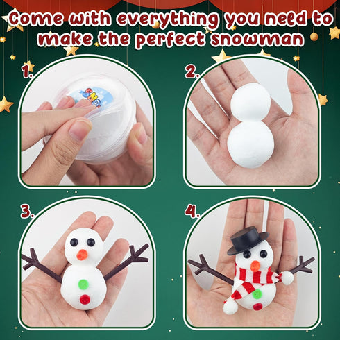 9 Pack 9 9 LanMa Snowman Kits,Fun Build a Snowman Craft for Kids Gifts Winter Family Activity, Christmas Making Snowmen