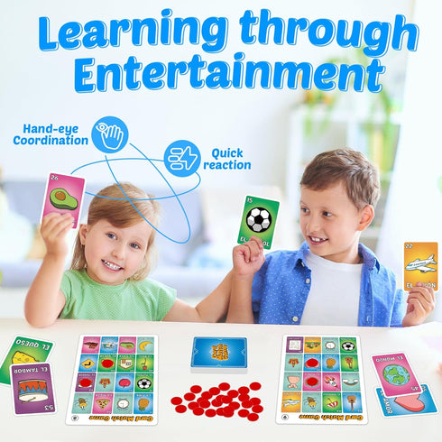 Loteria Mexican Bingo, Sight Word Bingo Games for Kindergarten, Spanish Learning Activities for Kids