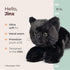 Bearington Collection Jinx 15-Inch Realistic Black Cat Plush Toy for Kids