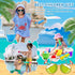 Tanlade 75 Pcs End of Year Students Gift, Kids Beach Pool Party Favors Sand Buckets Shovels Neon Sunglasses Inflatable