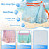 LIDAGO Set 3 3 Beach Toy Include Mesh Shovels and Beach Mesh Bags,Kids Sand Sifter Colorful Mesh Bag for Shells