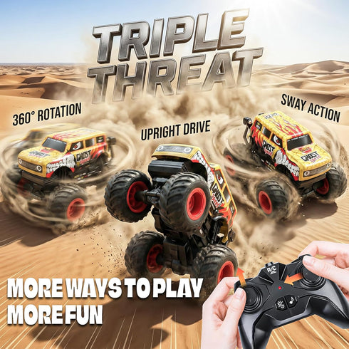 1:20 4-7, 5 6 7 8 9 10 BEZGAR Monster Truck Toys, Remote Control Monster Truck with Dancing Spins, Lights & Music