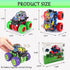 Push and Go Friction Powered Car, 4 Pack Monster Toys Truck Set for Boys 3-7 Years Old