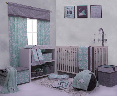 Mint and Grey Nursing Pillow Cover for Ultimate Comfort