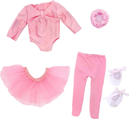 18" Doll Clothes Ballet Ballerina Outfits 5pcs Dance Dress for American OG Girl 18 Inch Doll Accessories Sets Doll Clothes Gifts