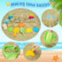 Set 3-10 RACPNEL Collapsible Beach Toys for Kids, Foldable Sand Bucket and Shovels with Mesh Bag, Sand Castle Building