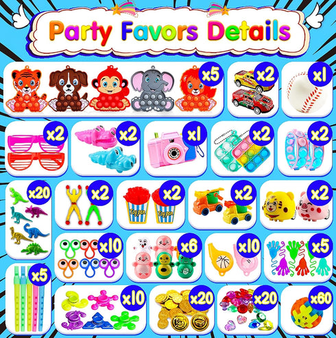 1000 PCS Party Favors for Kids - Fidget Toys Bulk, Goodie Bags Stuffers, Birthday Gifts, Classroom Prize Toys