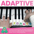 Crosby Monster Piano Stickers for Learning Piano or Keyboard - Transparent Removable Key Set for Beginners