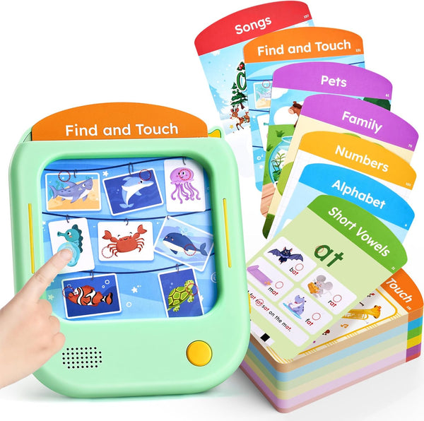 JoyCat Kids Learning Tablet, Phonics Talking Flash Cards, Learn to Read with