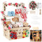 XIEJ Wooden Baby Shower Crate Closet, Personalized Baby Gift Basket with Adjustable Handle,