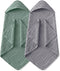 Yoofoss Hooded Baby Towels for Newborn 2 Pack 100% Muslin Organic Cotton