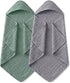 Yoofoss Hooded Baby Towels for Newborn 2 Pack 100% Muslin Organic Cotton