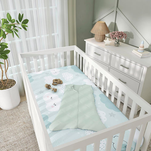 3 Set, Set, Evolur Dreamer Piece Crib Bedding Machine Washable, Soft and Breathable Toddler Bedding Includes Fitted