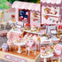 1:24 TuKIIE DIY Miniature Dollhouse Kit with Furniture, Scale Creative Room Mini Wooden Doll House Plus Dust Proof