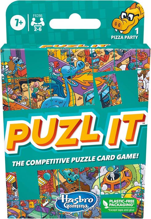 Hasbro Gaming Puzl It Game - Competitive Puzzle Card Game for Ages 7+, Family Game for 2 to 6 Players