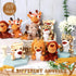 30 Pieces Mini Stuffed Safari Animals - Small Plush Jungle Toys, 4.8 Inch Cute Plush Lion, Tiger, Elephant for Baby