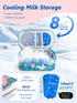 20oz 2 Packs DawnBox Breast Milk Cooler Travel Bag with Real-Time Temp Display - Holds Breastmilk Storage Bag