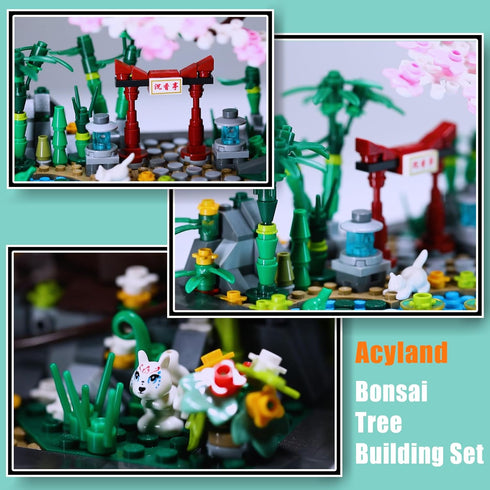Bonsai Tree Building Sets, Japanese Cherry Blossom Mini Blocks (1101PCS), Meaningful Gift for Kids and Adults