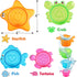 6 9 12 18 1 2 3 iPlay,iLearn Baby Bath Toys w/ Organizer, Infant Bathtub Shower Toy, Wind up Turtle, Water Squirt