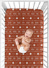 Sweet Jojo Designs Fitted Baby Crib Sheets (Orange Boho Tribal Mudcloth) for Boys or Girls, Infant Nursery, Toddler