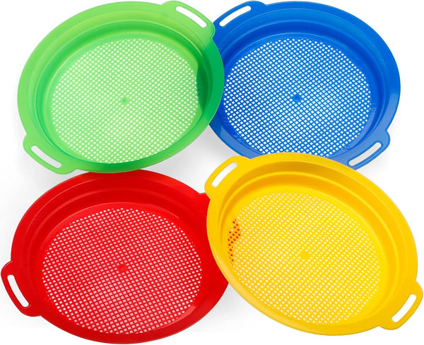 Sand Sifter Sieves for Kids - Heavy Duty ABS Beach Sifter Discovery