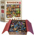 1000 21,25 15,5 WOODEN.CITY Wooden Puzzles for Adults Pieces - Stories on Every Shelf Bookshelves Scene | Made in EU |
