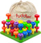Toddler Peg Board Sensory Toys - Montessori Educational Toys for Toddlers, 30 Pieces Stackable Pegs + E-Book