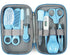 PandaEar Baby Healthcare and Grooming Kit, Baby Safety Set with Comb, Brush, Nail Clippers, Blue