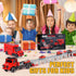 3-7 6 Versatile Transforming Truck with Race Tracks for Kids Ages - Foldable Car Toy with Dual Launchers, Cars