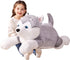 IKASA Giant Husky Stuffed Animal Plush Toy - 30" Large Dog Puppy, Cute Jumbo Soft Fluffy Plushie, Gifts for Kids
