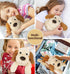 Puppy Stuffed Animals, Microwavable Stuffed Animal Adorable Fluffy Dog Plush for Warmth, Heatable & Coolable Lavender