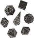 UDIXI Metal DND Dice 7PCS Polyhedral Dice Set - Ancient Silver for RPG Dungeons