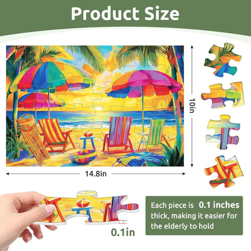 6 Pack 36 6 Large Piece Puzzles for Seniors, Dementia Alzheimer's Products Activities for Elderly Adults,Alzheimers