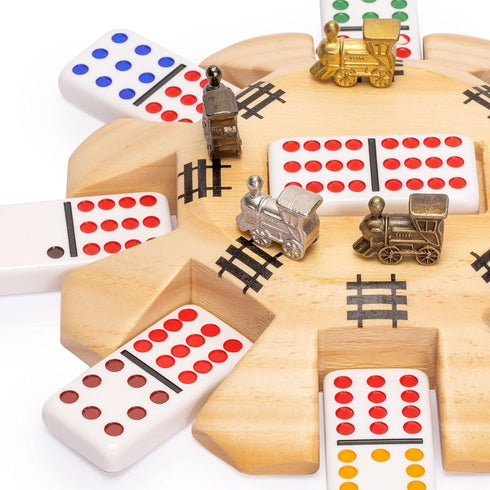 Set 8 Yellow Mountain Imports Metal Die-Cast Mexican Train Domino Train Markers